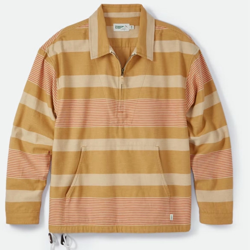 Wellen Size Medium Organic Cotton Maritime Popover Fisherman Shell Jacket